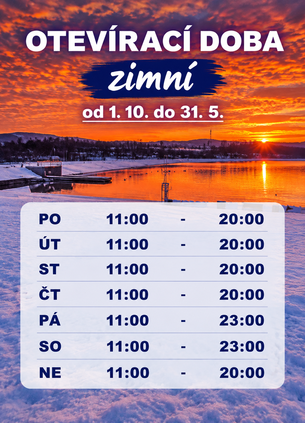 Otevírací doba zimní